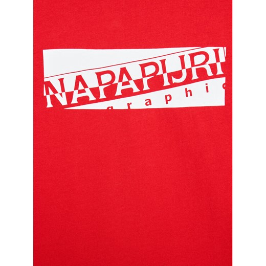 Napapijri T-Shirt Sob NP0A4FP7 S Czerwony Regular Fit Napapijri 10Y okazyjna cena MODIVO