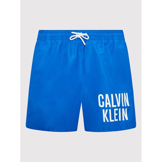 Calvin Klein Swimwear Szorty kąpielowe Intense Power KV0KV00006 Niebieski 10_12Y MODIVO okazyjna cena
