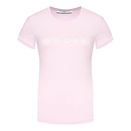 Guess T-Shirt Amice O1GA05 K8HM0 Różowy Regular Fit Guess XS wyprzedaż MODIVO
