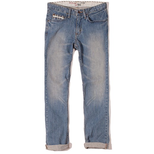 VANS M V76 Skinny - Niebieskie Jeansowe Spodnie Męskie - VK4DDZJ mivo niebieski dopasowane