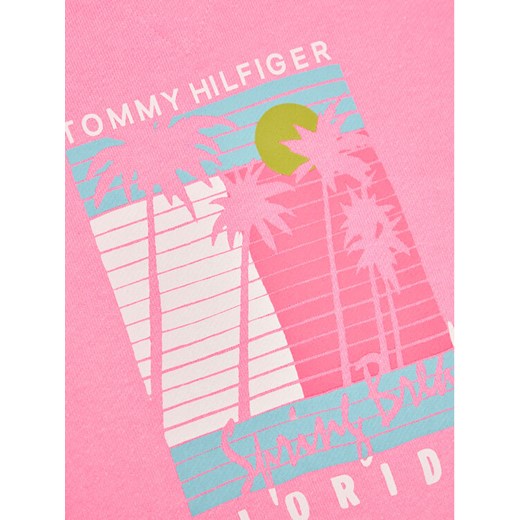 Tommy Hilfiger Bluza Palm Poster Print KG0KG05893 D Różowy Regular Fit Tommy Hilfiger 14Y okazyjna cena MODIVO