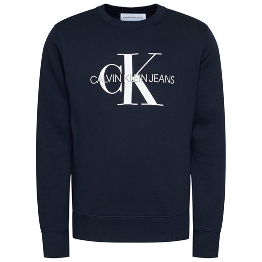 Calvin Klein Jeans Bluza Monogram Logo J30J314313 Granatowy Regular Fit M wyprzedaż MODIVO