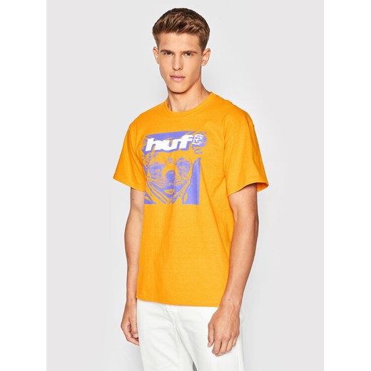 HUF T-Shirt Que Como TS01828 Pomarańczowy Regular Fit Huf XL wyprzedaż MODIVO