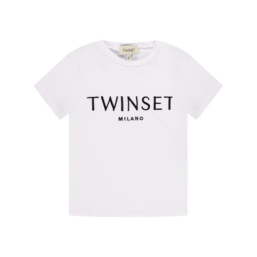 TWINSET T-Shirt 201GB2373 M Biały Regular Fit Twinset 2Y wyprzedaż MODIVO