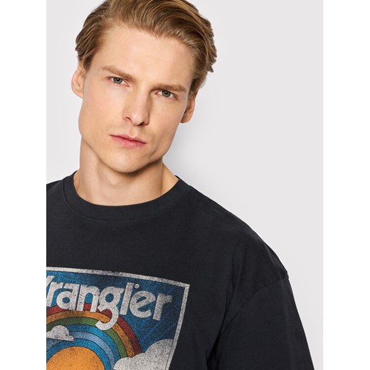 Wrangler T-Shirt Vintage W7L4GFXVD Czarny Regular Fit Wrangler L MODIVO okazyjna cena