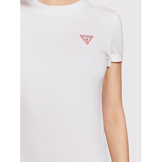Guess T-Shirt Mini Triangle W1YI0Z J1311 Biały Slim Fit Guess XL wyprzedaż MODIVO