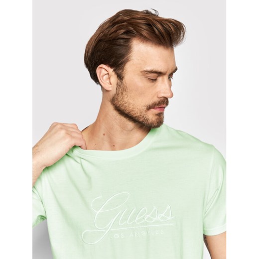 Guess T-Shirt Barry M2GI60 I3Z00 Zielony Regular Fit Guess S okazyjna cena MODIVO
