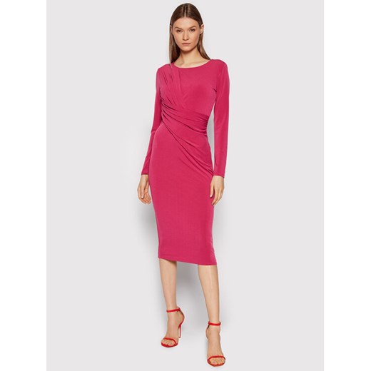 Rinascimento Sukienka koktajlowa CFC0018284002 Różowy Regular Fit Rinascimento XL MODIVO okazyjna cena
