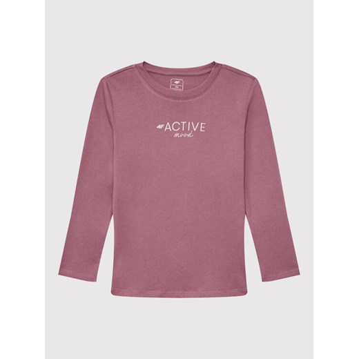 4F Bluzka HJL22-JTSDL002 Różowy Regular Fit 158 okazyjna cena MODIVO