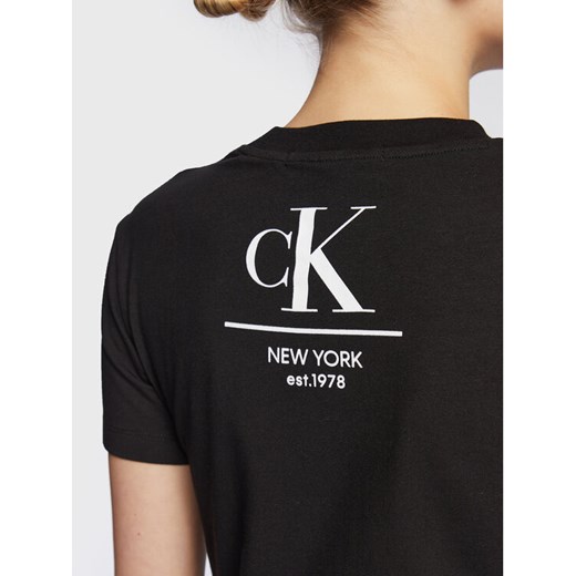 Calvin Klein Jeans T-Shirt J20J219810 Czarny Slim Fit XS MODIVO wyprzedaż