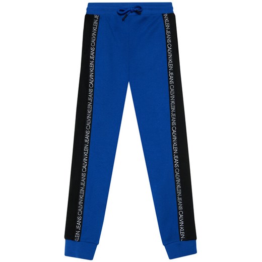 Calvin Klein Jeans Spodnie dresowe Colour Block IB0IB00866 Niebieski Regular Fit 10Y wyprzedaż MODIVO