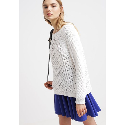 ONLY SUGAR Sweter cloud dancer zalando bialy kolorowe