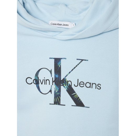 Calvin Klein Jeans Bluza Palm Monogram IB0IB01238 Niebieski Regular Fit 10Y MODIVO promocja