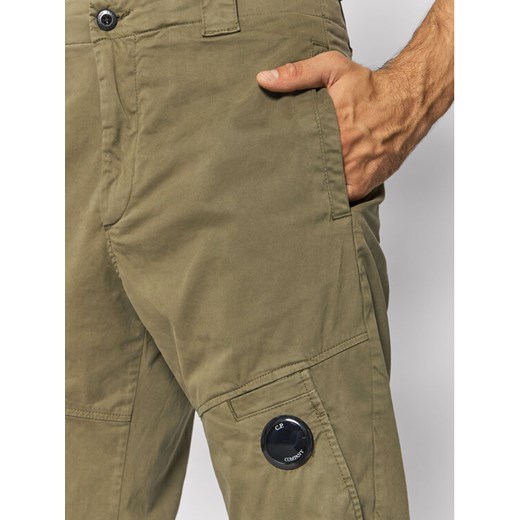 C.P. Company Spodnie materiałowe 11CMPA191A 005529G Zielony Regular Fit 54 okazyjna cena MODIVO