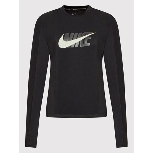 Bluza damska Nike z napisami czarna krótka 