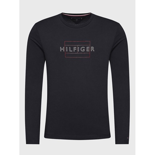 Tommy Hilfiger Longsleeve Linear Flag MW0MW25670 Granatowy Slim Fit Tommy Hilfiger XL MODIVO okazja