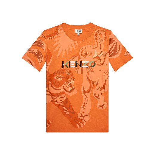 Kenzo Kids T-Shirt K25118 S Pomarańczowy Regular Fit Kenzo Kids 8Y okazja MODIVO