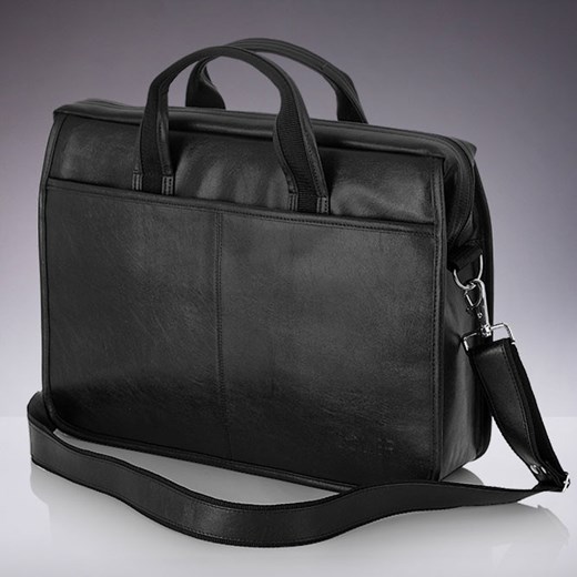 Męska torba na ramię, torba na laptop SOLIER S13 nowoczesna czarna