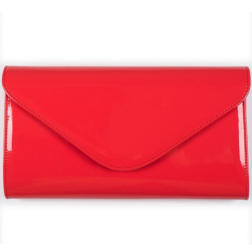 FELICE Clutch F08 koralowa elegancka torebka damska wizytowa kopertówka skorzana-com pomaranczowy elegancki