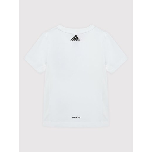 adidas T-Shirt HE0039 Biały Regular Fit 9_10Y okazja MODIVO