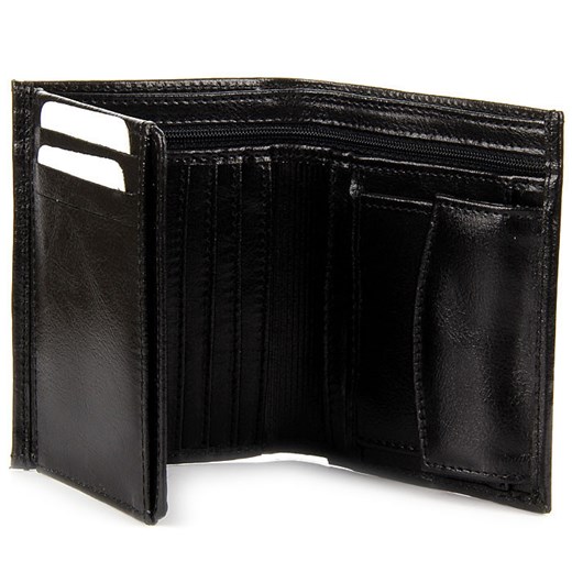 DAN-A P167 skórzany portfel męski czarny skorzana-com czarny męskie