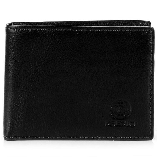 KRENIG Classic 12003 czarny portfel skórzany męski w pudełku skorzana-com czarny kieszeń na bilon