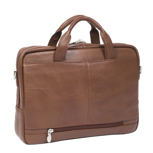 MCKLEIN Bronzeville 15484M brązowa ekskluzywna skórzana torba biznesowa na laptopa 15,4" skorzana-com brazowy minimalistyczny