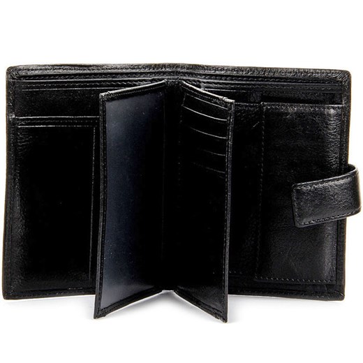 KRENIG Classic 12082 czarny portfel skórzany męski w pudełku skorzana-com czarny naturalne