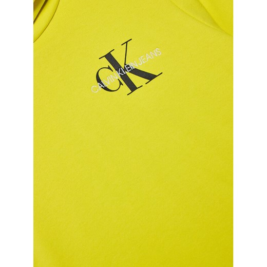 Calvin Klein Jeans Bluza Small Monogram IU0IU00164 Żółty Regular Fit 6Y wyprzedaż MODIVO