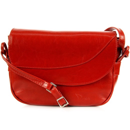 DAN-A T181 czerwona torebka skórzana damska listonoszka skorzana-com czerwony na telefon