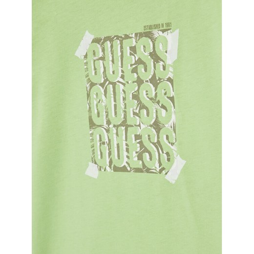 Guess T-Shirt L2GI18 K8HM0 Zielony Regular Fit Guess 10Y wyprzedaż MODIVO