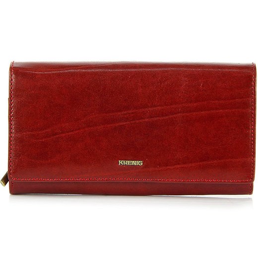 KRENIG El Dorado 11015 ekskluzywny czerwony skórzany portfel damski skorzana-com czerwony elegancki