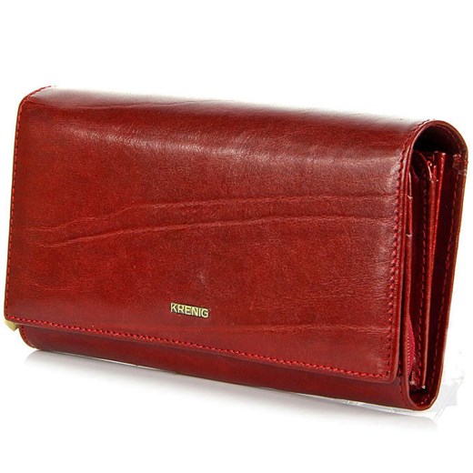 KRENIG El Dorado 11015 ekskluzywny czerwony skórzany portfel damski skorzana-com czerwony damskie