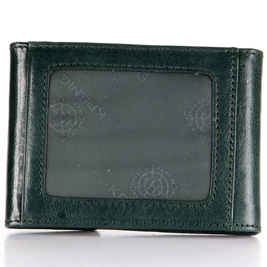 KRENIG Classic 12034 zielone skórzane etui na karty skorzana-com szary skóra