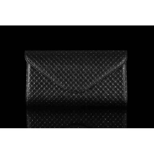 FELICE Clutch F04 czarna elegancka torebka damska wizytowa kopertówka skorzana-com czarny wizytowe