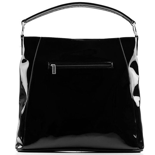 FELICE Fervido M13 czarna elegancka torebka damska lakierowana skorzana-com czarny jednoplaczaste