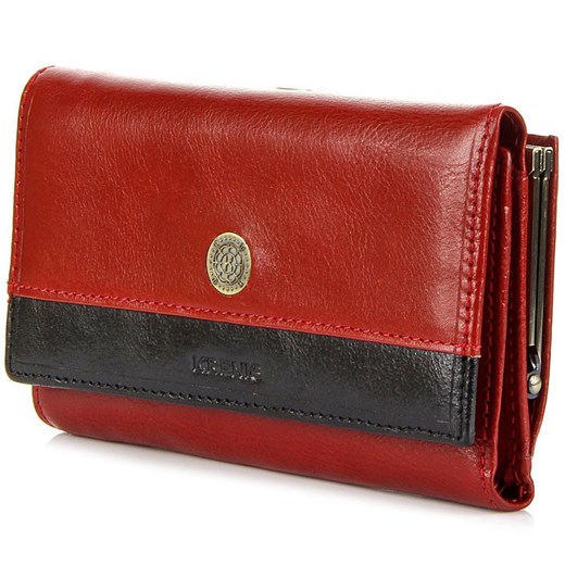 KRENIG Scarlet 13022 czerwony portfel skórzany damski w pudełku skorzana-com czerwony damskie