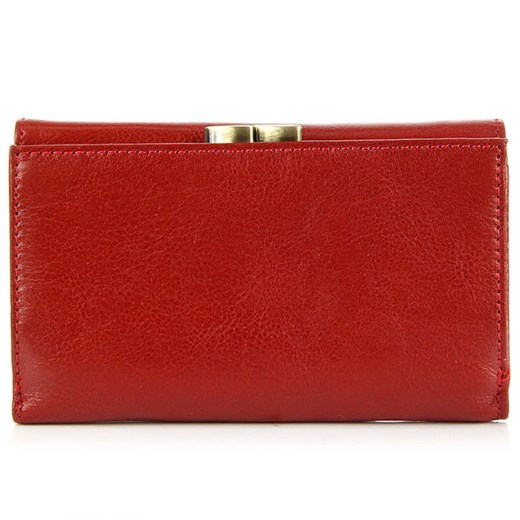 KRENIG Scarlet 13022 czerwony portfel skórzany damski w pudełku skorzana-com czerwony jesień