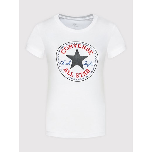 Converse T-Shirt Chuck Patch Classic Biały Regular Fit Converse XS okazja MODIVO