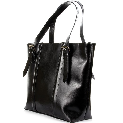 DAN-A T251 czarna torebka skórzana elegancka skorzana-com czarny glamour