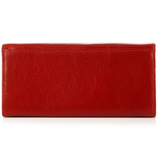 KRENIG Classic 12026 czerwony portfel skórzany damski w pudełku skorzana-com czerwony miejsce na karty kredytowe
