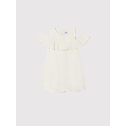 Mayoral Sukienka codzienna 6955 Beżowy Regular Fit Mayoral 10Y okazyjna cena MODIVO