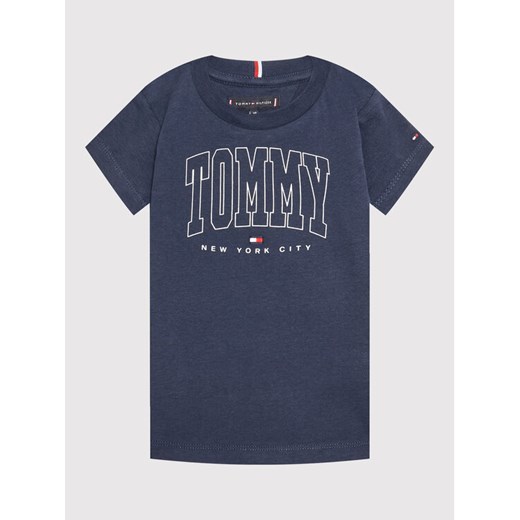 Tommy Hilfiger T-Shirt Bold Varsity Logo KB0KB07287 M Granatowy Regular Fit Tommy Hilfiger 6Y okazyjna cena MODIVO