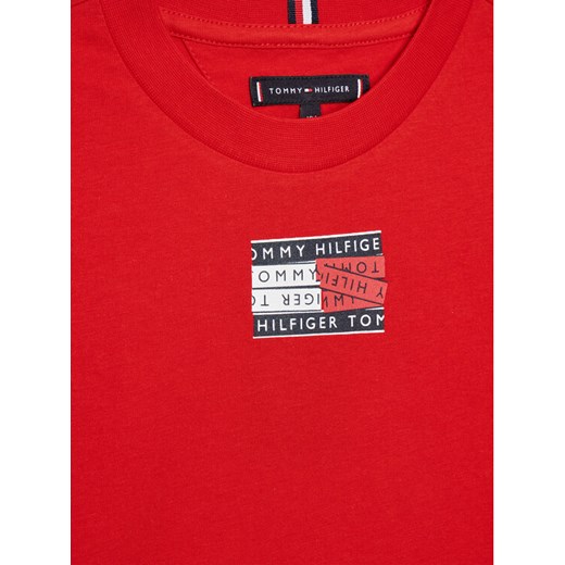 Tommy Hilfiger T-Shirt Tape Graphic KB0KB07282 M Czerwony Regular Fit Tommy Hilfiger 6Y wyprzedaż MODIVO