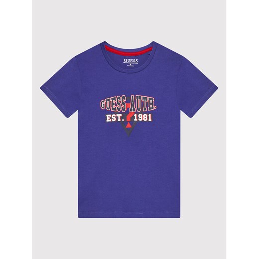 Guess T-Shirt N2RI10 K8HM0 Niebieski Regular Fit Guess 4Y wyprzedaż MODIVO
