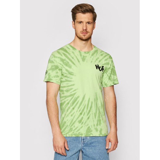 HUF T-Shirt HAZE Brush Tie Dye TS01383 Zielony Regular Fit Huf L MODIVO promocyjna cena