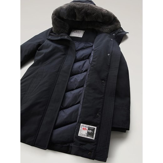 Parka puchowa "Boulder" w kolorze granatowym Woolrich L Limango Polska okazyjna cena