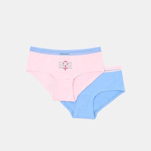 Sinsay - Majtki hipster Sex Education 2 pack - Wielobarwny Sinsay XS okazja Sinsay