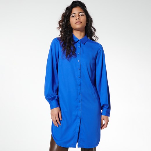 Sinsay - Koszula z bufiastymi rękawami - Niebieski Sinsay M Sinsay promocyjna cena