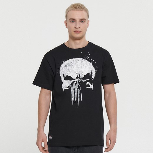 Cropp - Czarny T-shirt Punisher - Czarny Cropp M Cropp